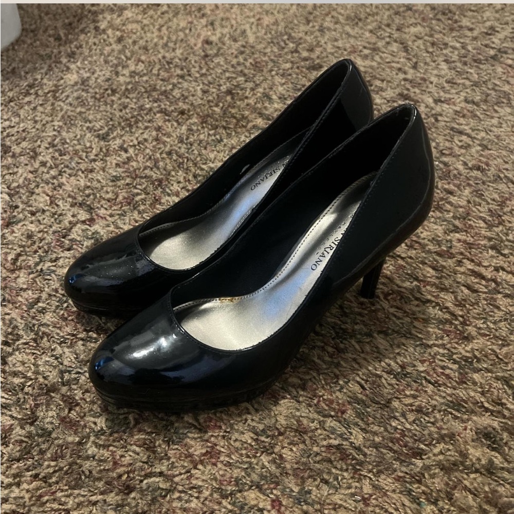 Christian Siriano Glossy Black Heels